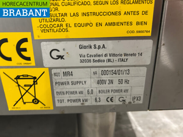 Four à convection Giorik MR4 en acier inoxydable Four à air chaud 400V Horeca – Image 6