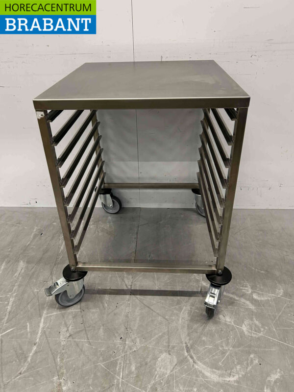 Chariot Saro en acier inoxydable 8 plateaux 2/1 gastronorm Restauration