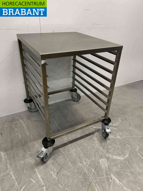 Chariot Saro en acier inoxydable 8 plateaux 2/1 gastronorm Restauration – Image 3