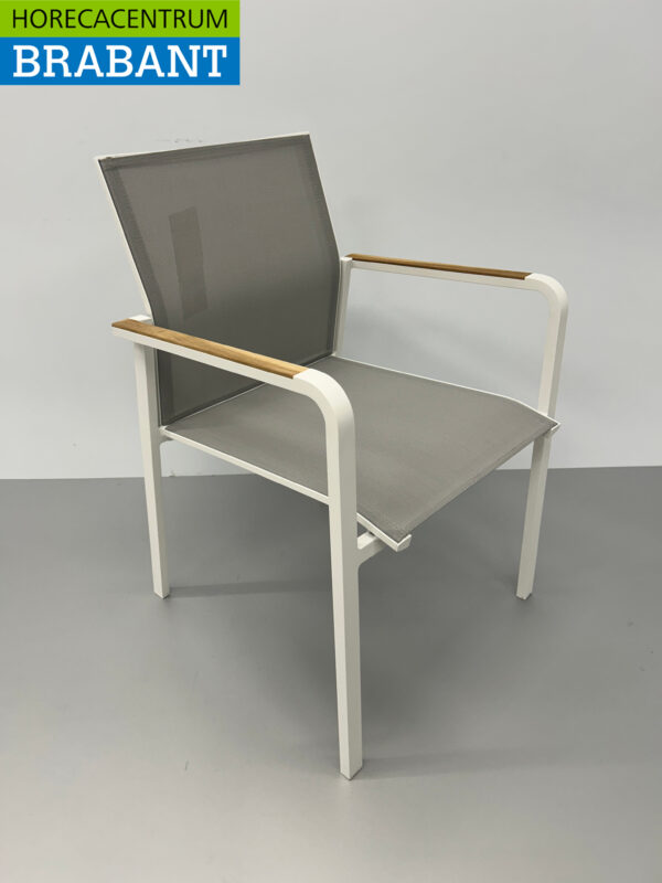 Best Freizeitmöbel Paros White Terrace Chair Chairs Terrace Chair Stackable Catering – Image 2