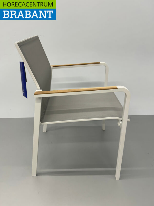 Best Freizeitmöbel Paros White Terrace Chair Chairs Terrace Chair Stackable Catering – Image 3