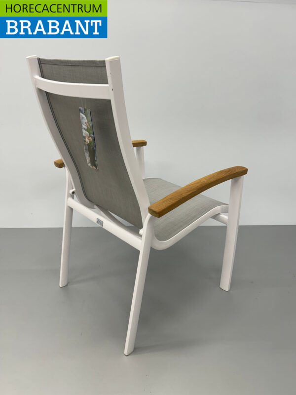 Best Freizeitmöbel Ensemble de terrasse table à manger avec 6 chaises Teck blanc Horeca – Image 11