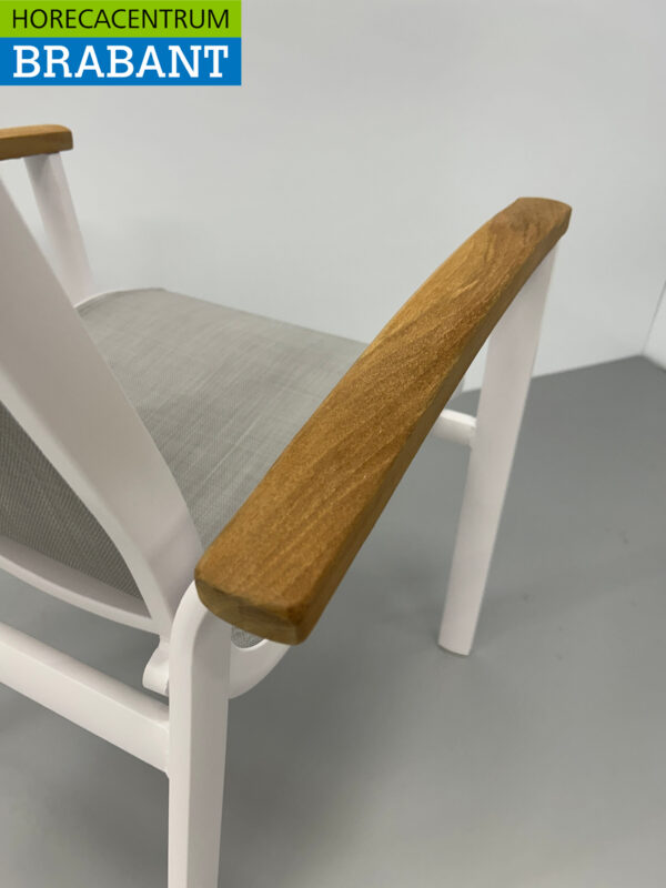 Best Freizeitmöbel Ensemble de terrasse table à manger avec 6 chaises Teck blanc Horeca – Image 12