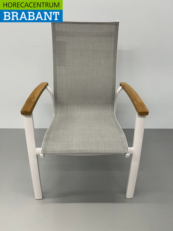 Best Freizeitmöbel Ensemble de terrasse table à manger avec 6 chaises Teck blanc Horeca – Image 8