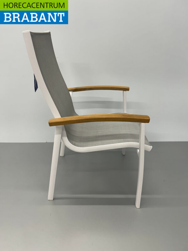 Best Freizeitmöbel Ensemble de terrasse table à manger avec 6 chaises Teck blanc Horeca – Image 10