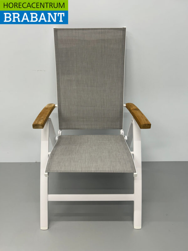 Best Freizeitmöbel Ensemble de terrasse table à manger avec 6 chaises pliantes Teck blanc Horeca – Image 8