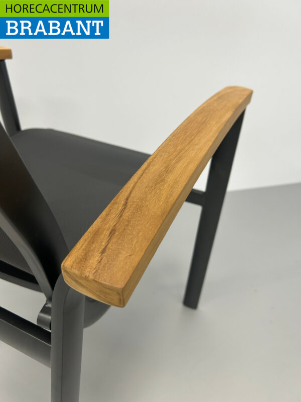 Best Freizeitmöbel Cavalese Anthracite Chaise de terrasse Chaises Chaise de terrasse empilable Restauration – Image 5