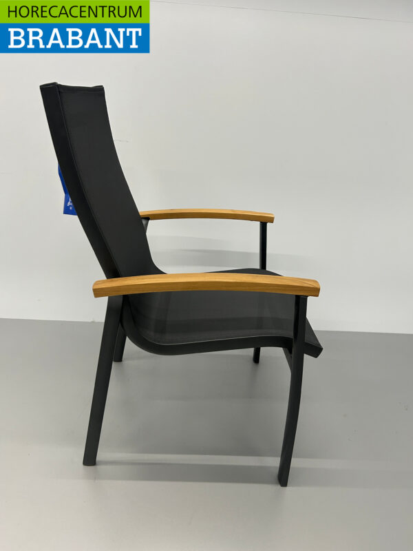 Best Freizeitmöbel Cavalese Anthracite Chaise de terrasse Chaises Chaise de terrasse empilable Restauration – Image 3