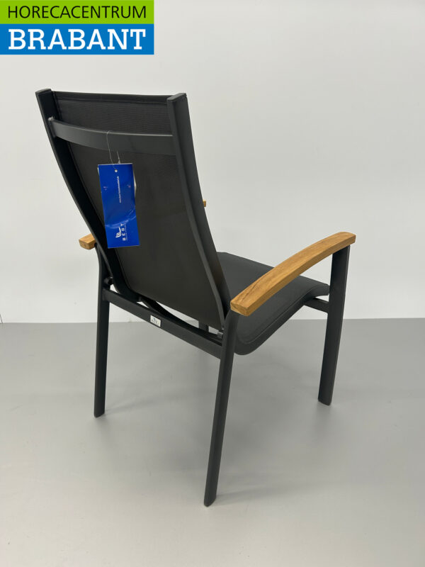 Best Freizeitmöbel Cavalese Anthracite Chaise de terrasse Chaises Chaise de terrasse empilable Restauration – Image 4