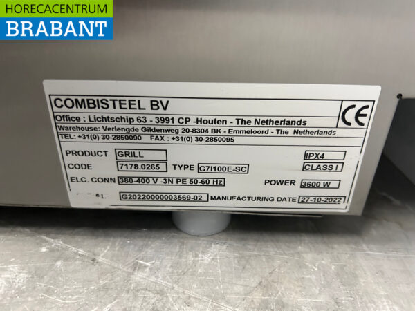 Plaque de gril Combisteel en acier inoxydable Gril 40 cm 400V Horeca – Image 5