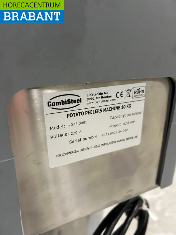 Combisteel en acier inoxydable Epluche-patates Grattoir 10 kg 230V Horeca – Image 6