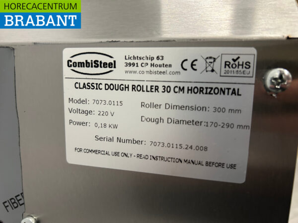 Rouleau à pâtisserie Combisteel en acier inoxydable Double rouleaux 30 cm 230V Restauration Pizzeria Boulangerie – Image 5