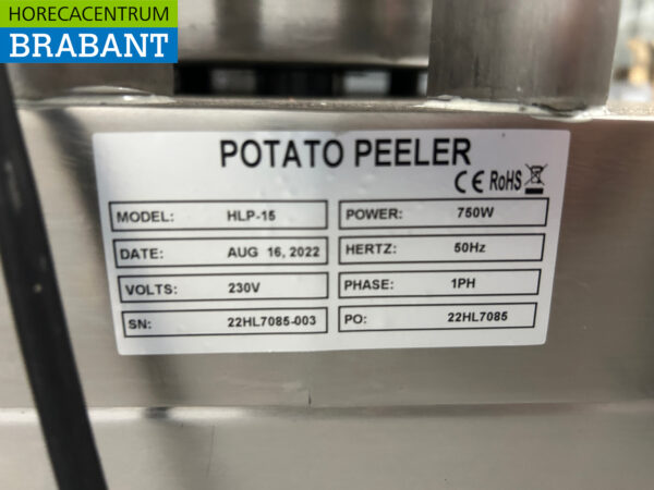 Eplucheur de pommes de terre en acier inoxydable Eplucheur 15 kg 230V Horeca – Image 5