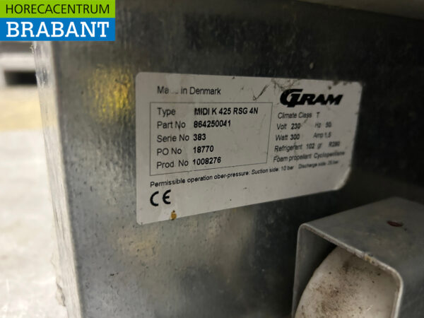 Réfrigérateur Gram en acier inoxydable Réfrigérateur 425 litres 230V Horeca – Image 5