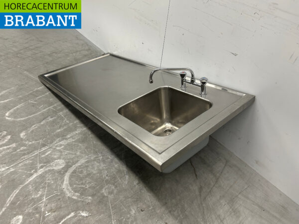 Évier en acier inoxydable avec robinet 150 x 70 cm Restauration – Image 2