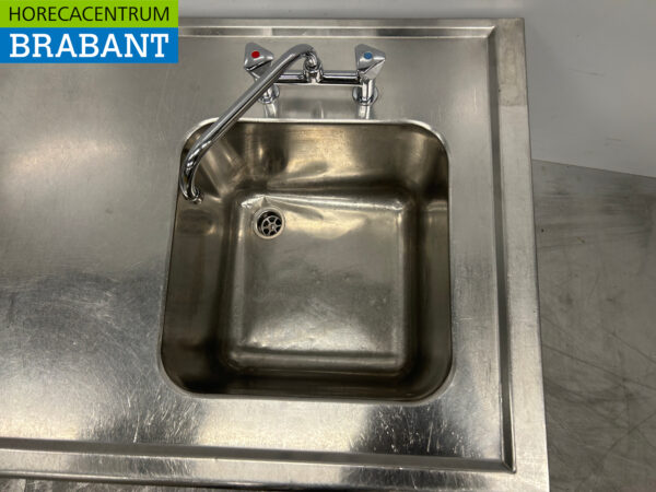 Évier en acier inoxydable avec robinet 150 x 70 cm Restauration – Image 4