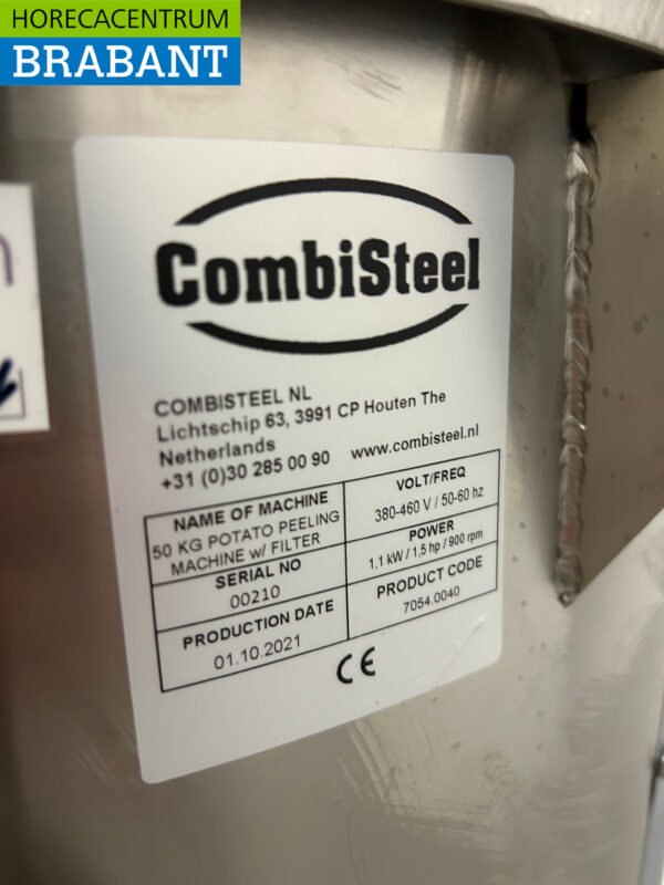 Combisteel en acier inoxydable Epluche-patates Grattoir avec filtre 50 kg 400V Horeca – Image 7