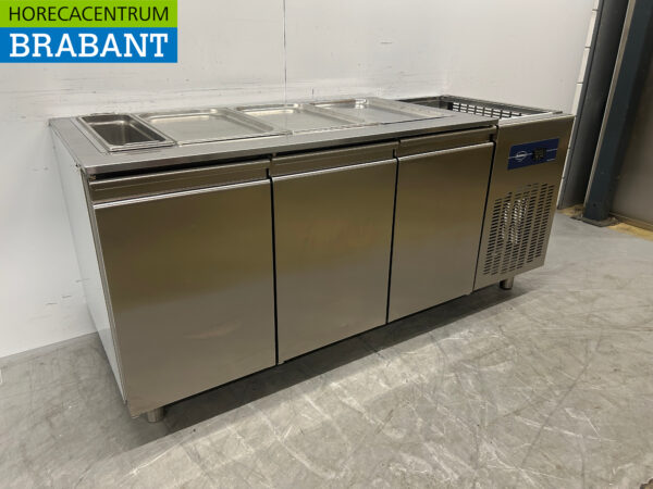 Rubbens en acier inoxydable Établi réfrigéré 3 portes 175,5 cm 230V Horeca – Image 3