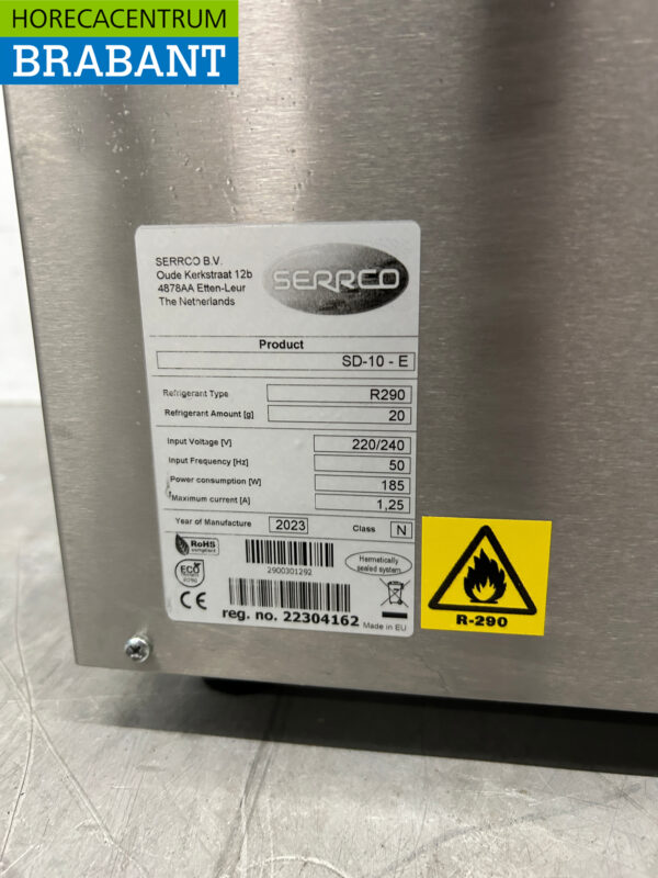 Vitrine réfrigérée pour bouteilles Serrco SD-10-E en acier inoxydable 230V Horeca – Image 5
