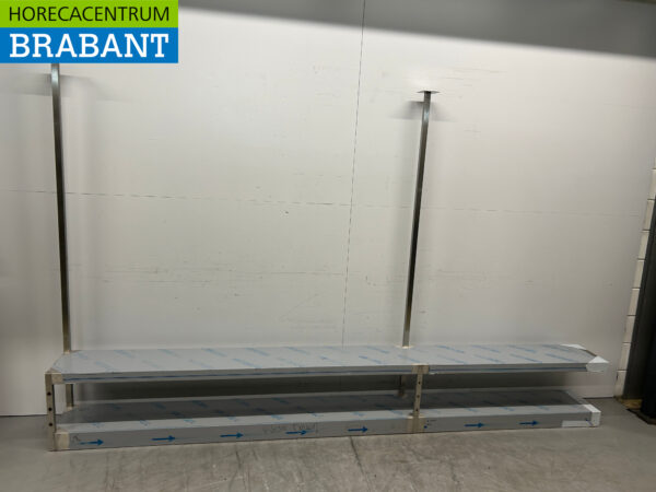 Rack de plafond en acier inoxydable Etagere Bridge 320 x 30 x 197,5 cm Restauration