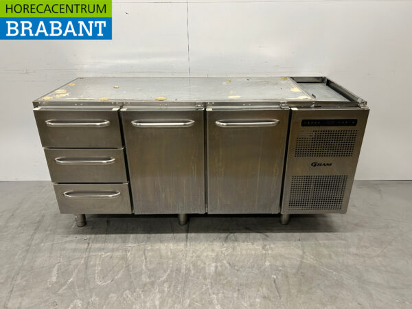 Acier inoxydable Gram Réfrigéré Comptoir 2 portes et 3 tiroirs 172,5 cm 230V Horeca