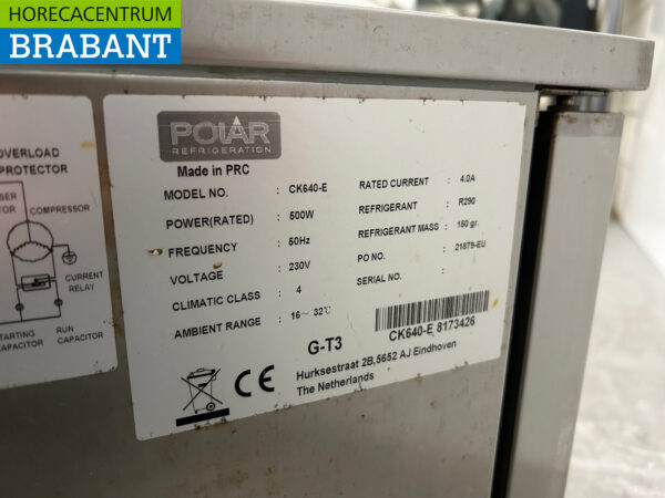 Acier inoxydable Polar CK640-E Blastchiller Refroidisseur rapide 230V Horeca – Image 5