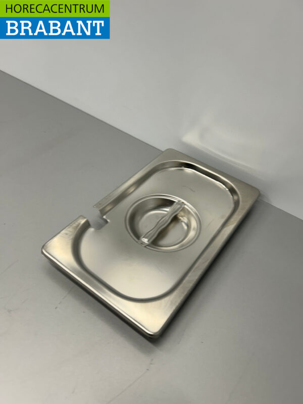 Gastronorm GN en acier inoxydable Couvercle 1/4 GN avec logement pour cuillère Restauration – Image 3