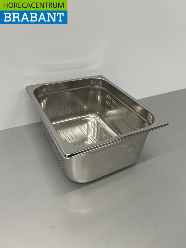 Bac Gastronorm perforé en acier inoxydable Bac GN Bac 1/2 GN Profondeur 150 mm Horeca – Image 2