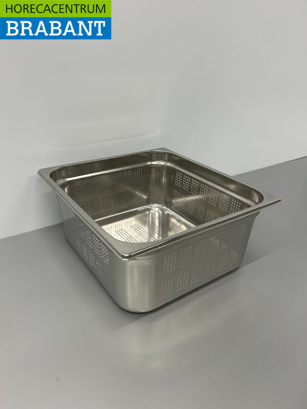 Bac Gastronorm perforé en acier inoxydable Bac GN Bac 2/3 GN Profondeur 150 mm Horeca – Image 3