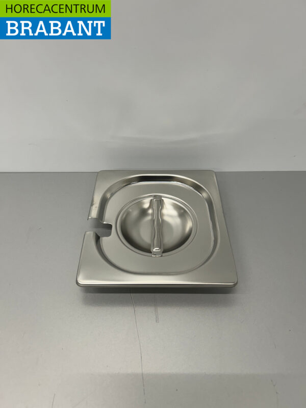 Couvercle Gastronorm GN en acier inoxydable 1/6 GN avec logement pour cuillère Restauration