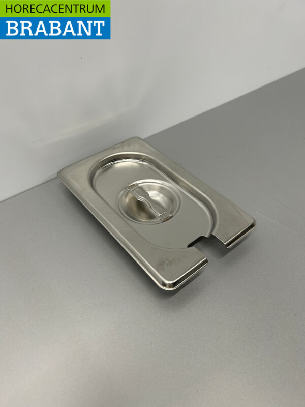 Gastronorm GN en acier inoxydable Couvercle 1/9 GN avec logement pour cuillère Restauration – Image 2