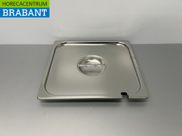 Gastronorm GN en acier inoxydable Couvercle 2/3 GN avec logement pour cuillère Restauration