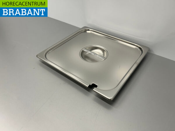 Gastronorm GN en acier inoxydable Couvercle 2/3 GN avec logement pour cuillère Restauration – Image 3
