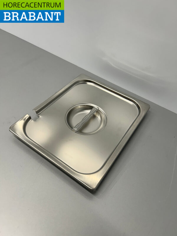 Gastronorm GN en acier inoxydable Couvercle 1/2 GN avec logement pour cuillère Restauration – Image 3
