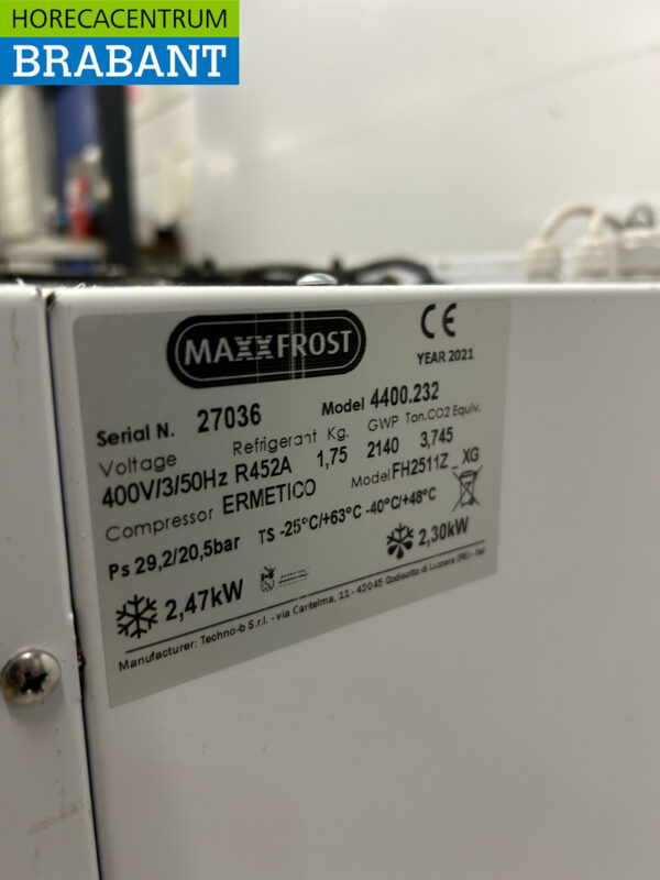 Maxxfrost Cellule de congélation Cellule de congélation enfichable Monoblock Unité murale 18 m3 400V Horeca – Image 6