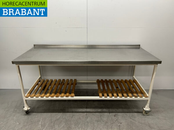 Table de travail mobile 200,5 x 81,5 x 95 cm Horeca
