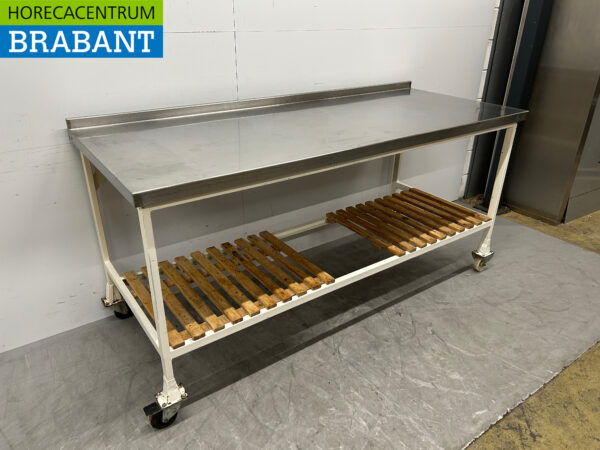 Table de travail mobile 200,5 x 81,5 x 95 cm Horeca – Image 3