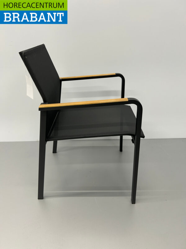 Best Freizeitmöbel Ensemble de terrasse table à manger avec 6 chaises Anthracite Teck Horeca – Image 10