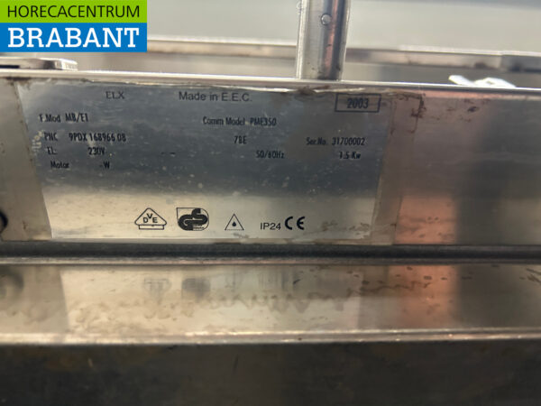 Ligne de cuisson Zanussi en acier inoxydable composée d'un bain-marie, d'une plaque de cuisson et d'une cuisinière à 4 brûleurs 140 cm 230V + 400V + GAZ Horeca – Image 8