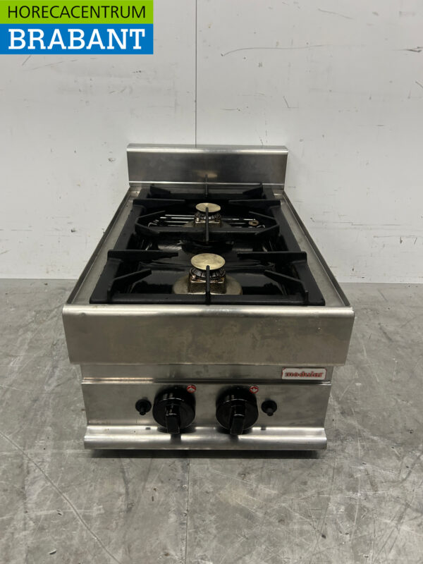 Acier inoxydable Modular 2 burner Top Stove gas cooker 40 cm Horeca