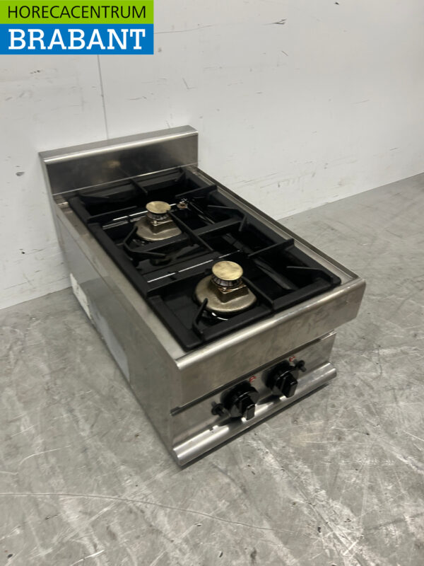 Acier inoxydable Modular 2 burner Top Stove gas cooker 40 cm Horeca – Image 3