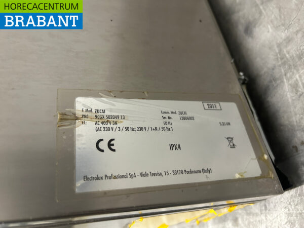 Lave-vaisselle Zanussi Zucai en acier inoxydable Chargement frontal 400V Horeca – Image 6