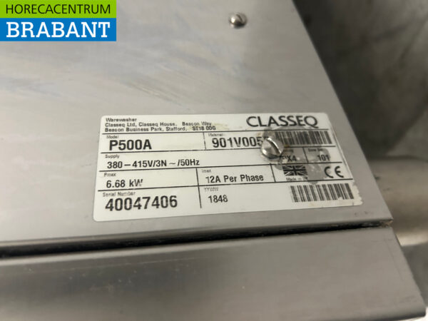Classeq P500A en acier inoxydable Lave-vaisselle à poser Pompe de vidange 400V Horeca – Image 6