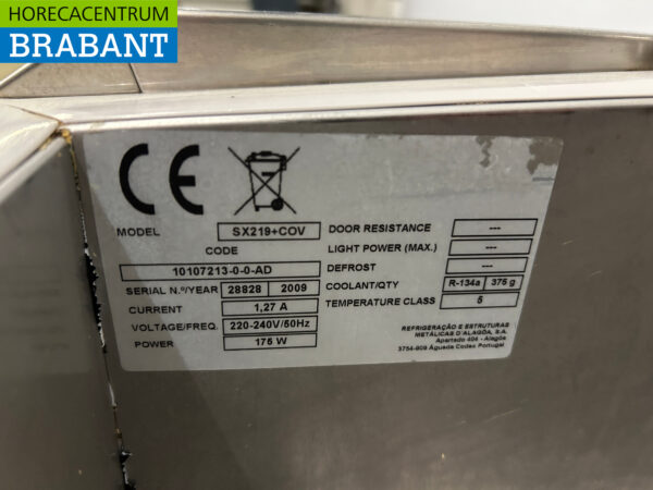 Mercatus en acier inoxydable Vitrine de comptoir Réfrigérateur de comptoir saladière 10 x 1/4 GN 219 cm Horeca – Image 5