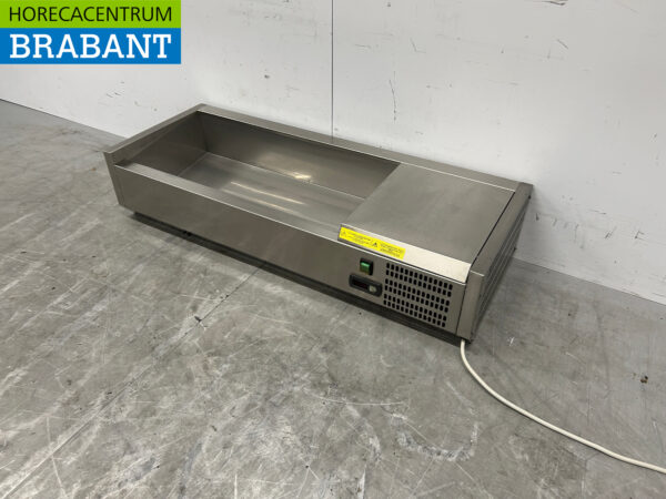 Acier inoxydable Afinox Vitrine de comptoir Vitrine de comptoir saladière 4 x 1/3 GN 105,5 cm Horeca – Image 2