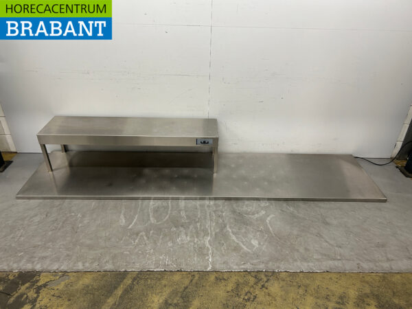 Plan de travail en acier inoxydable avec pont thermique 320 x 75 cm 230V Horeca