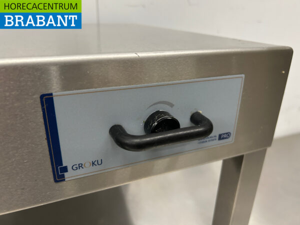 Plan de travail en acier inoxydable avec pont thermique 320 x 75 cm 230V Horeca – Image 4