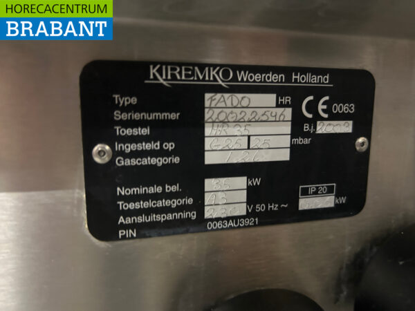 Acier inoxydable Kiremko Fado Ligne de cuisson Plaque de cuisson électrique à miroir / plancha, Double friteuse, Bain Marie et cuisinière 2 feux 275 cm 230V + Gaz naturel Horeca – Image 11