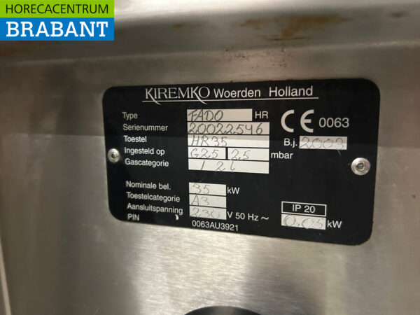 Acier inoxydable Kiremko Fado Ligne de cuisson Plaque de cuisson électrique à miroir / plancha, Double friteuse, Bain Marie et cuisinière 2 feux 275 cm 230V + Gaz naturel Horeca – Image 12