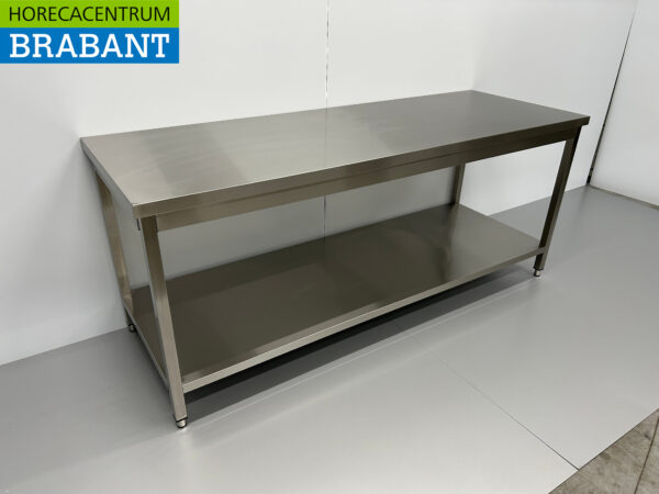 Table de travail HCB en acier inoxydable Basic-line 200 x 70 x 85 cm Restauration – Image 3
